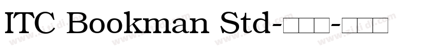 ITC Bookman Std-半粗体字体转换